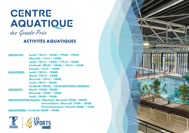 Centre aquatique des Grands-Prés - Ville de Vendôme - Site officiel